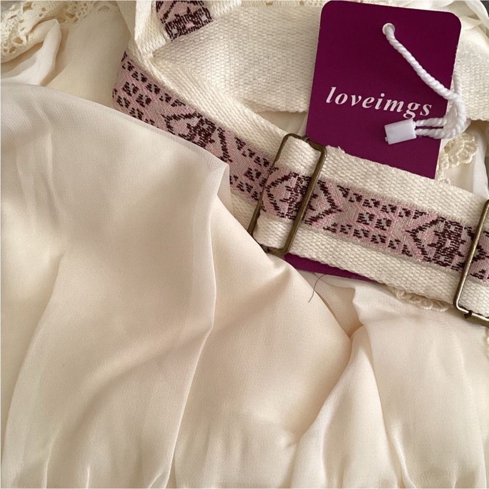 Sleeveless Cream Maxi Pinafore Dress NWT - Picture 6 of 6
